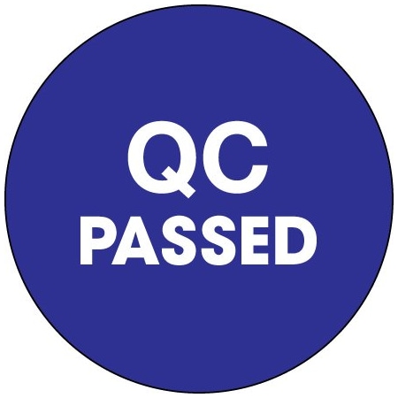 Bsc Preferred 2'' Circle - ''QC Passed'' Blue Labels BUY00019838